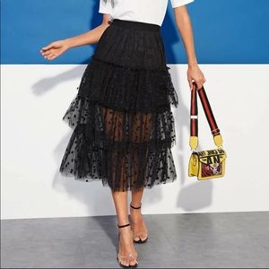 SHEIN Tiered ruffle skirt NWOT